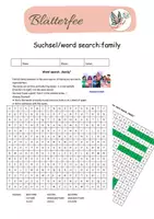 Vorschau - Arbeitsblätter - Suchsel/Word search: family I Wortschatzarbeit - Deckblatt