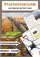 Vorschau - Arbeitsblätter - Plattentektonik Erdkunde - Deckblatt