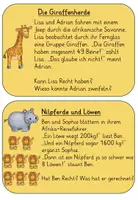 Vorschau - Arbeitsblätter - Knobelaufgaben - Afrika / Safari - Sachaufgaben - Rätselkartei - Seite 1