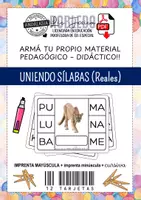 Vista previa - Refuerzo / NEE / Materiales de apoyo - Recurso Imprimible: UNIENDO SÍLABAS CON IMÁGENES REALES - Portada