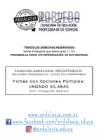 Vista previa - Refuerzo / NEE / Materiales de apoyo - Recurso Imprimible: UNIENDO SÍLABAS CON IMÁGENES REALES - página 1