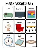Vista previa - Hojas de trabajo - HOUSE Vocabulary/ Vocabulario de la casa en Inglés - página 2
