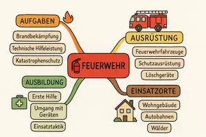 Vorschau - Arbeitsblätter - Lernposter + Arbeitsblätter zum Thema "Feuerwehr" + Lösung & MP3 + Mindmap + Infografik - Seite 3