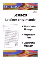Vorschau - Arbeitsblätter - FR: Le dîner chez Mamie – Lesetext mit Übungen (Französisch A2, 7. Klasse Gymnasium) - Deckblatt