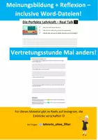 Vorschau - Arbeitsblätter - Arbeitsblatt - Der perfekte Lehrer _ Vertretungsstunde - Deckblatt