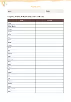 Aperçu - Feuilles d'exercices - Liste de 45 fruits en catalan (avec traduction en espagnol) - Page 3