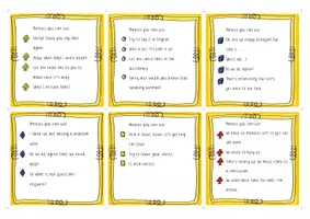 Vorschau - Bildkarten - Role cards with useful phrases - Seite 2