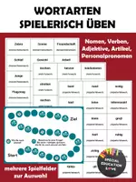 Vorschau - Spiele - Wortarten spielerisch üben - Deckblatt
