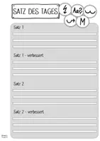 Vorschau - Arbeitsblätter - Arbeitsblatt zum Satz des Tages - Seite 1