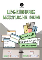Vorschau - Spiele - Legematerial zur wörtlichen Rede - Deckblatt