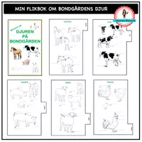 förhandsvisning - Bondgårdens djur - flikbok - försättsblad