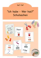 Vorschau - Spiele - Ich habe - Wer hat, Schulsachen - Deckblatt