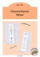 Vorschau - Stationenlernen - Klammerkarten - Wetter (DaZ / DaF) - Deckblatt