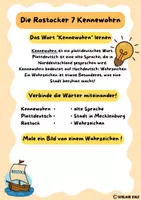 Vorschau - Arbeitsblätter - Rostocks Wahrzeichen entdecken - Die Kennewohrn - Seite 1
