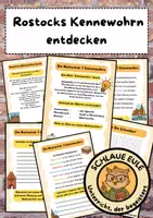 Vorschau - Arbeitsblätter - Rostocks Wahrzeichen entdecken - Die Kennewohrn - Deckblatt