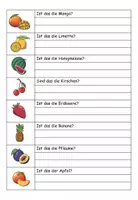 Vorschau - Arbeitsblätter - Übung "Ist das die Birne?" Obst 2fach Differenzierung DaZ / Deutsch - Seite 2