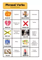 Vista previa - Tarjetas / Manipulativos - phrasal verbs - página 1