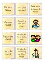 Vorschau - Stationenlernen - Zehn Gebote Mose Paare suchen - Seite 2
