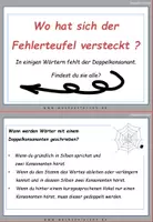 Vorschau - Fördermaterial/Inklusion - Gartenkreuzspinne Spezial: Fehlerteufel Lesekarten Doppelkonsonanten - Seite 2