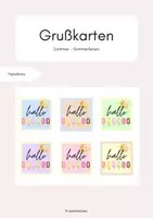 Vorschau - Bildkarten - Grußkarten (Sommer / Sommerferien) - Deckblatt