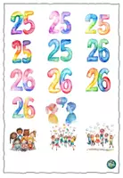 Vorschau - selbst erstellte Cliparts/Grafiken - Vorlagen für Dokumentationen fürs Schuljahr - individuell anpassbar - Seite 1