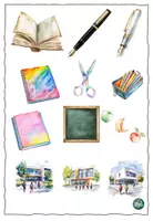 Vorschau - selbst erstellte Cliparts/Grafiken - Vorlagen für Dokumentationen fürs Schuljahr - individuell anpassbar - Seite 3