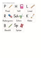 Vorschau - Fördermaterial/Inklusion - Klettmappe: Schulsachen (Bild/Anlaut/Wort) - Seite 2
