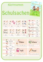 Vorschau - Fördermaterial/Inklusion - Klettmappen: Schulsachen (vom Bild zum Wort) - Deckblatt