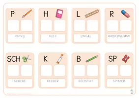 Vorschau - Fördermaterial/Inklusion - Klettmappen: Schulsachen (vom Bild zum Wort) - Seite 3