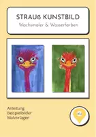 Vorschau - Unterrichtsreihen - Strauß Kunstbild – Wachsmaler & Wasserfarben - Deckblatt