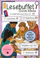 Vorschau - Stationenlernen - Lesebuffet - Social Media/ Soziale Medien/ TikTok (3*fach differenzierte Lesetexte mit motivierenden Aufgaben und Lösung) - Deckblatt