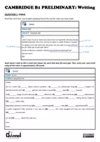 Aperçu - Feuilles d'exercices - B1 PRELIMINARY – WRITING TASKS: Email, Article & Story (5) - Page 1