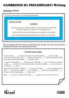 Aperçu - Feuilles d'exercices - B1 PRELIMINARY – WRITING TASKS: Email, Article & Story (5) - Page 2