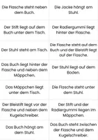 Vorschau - Spiele - Wechselpräpositionen Spiel mit Gegenständen im Klassenraum - Seite 1