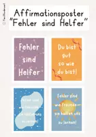 Vorschau - Poster - Motivationsposter-Set „Fehler sind Helfer“ – Für ein positives Lernumfeld - Deckblatt