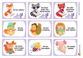 Vorschau - Fördermaterial/Inklusion - 27 Mutmach-Karten für Kinder mit niedlichen Tieren - Seite 2