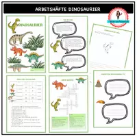 förhandsvisning - Dinosaurier arbetshäfte - försättsblad