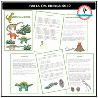 förhandsvisning - Dinosaurier faktatexter - försättsblad
