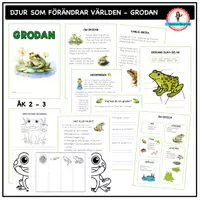 förhandsvisning - Om grodan - åk 2-3 - försättsblad