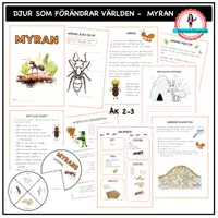 förhandsvisning - Om myran - åk 2-3 - försättsblad