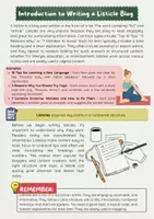 Vorschau - Arbeitsblätter - Writing a Listicle Blog: Tipps, Stil, Beispiele - Seite 1