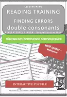 Vorschau - Fördermaterial/Inklusion - DaF / DaZ Englisch: Wolfsspinne Spezial: Fehlerteufel Lesekarten Doppelkonsonanten - Seite 1