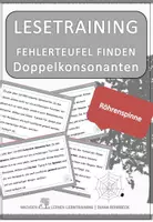 Vorschau - Fördermaterial/Inklusion - Röhrenspinne Spezial: Fehlerteufel Lesekarten Doppelkonsonanten - Deckblatt