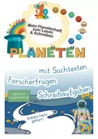 Vorschau - Unterrichtsreihen - Planetenheft Sonnensystem ab 6 Jahren | Grundschule & Förderunterricht: Sachtexte, Forscherfragen, Schreiben - Deckblatt