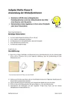 Vorschau - Experimente - Projekt Mathe: Anwendung der Winkelfunktionen - Deckblatt