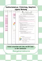 Vorschau - Arbeitsblätter - Sachtextanalyse Einleitung Hauptteil Meinung - Deckblatt