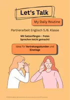 Vorschau - Arbeitsblätter - Let's Talk: Daily Routine - Freies Sprechen ab Klasse 5 - Deckblatt