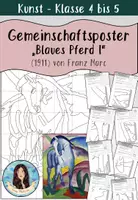 Vorschau - Arbeitsblätter - Gemeinschaftsbild / Kooperatives Poster - "Blaues Pferd I" von Franz Marc - Deckblatt