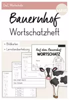 Vorschau - Arbeitsblätter - Mini-Wortschatzheft: Bauernhof (Selbstlernheft DaZ) - Deckblatt