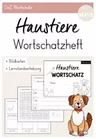 Vorschau - Arbeitsblätter - Mini-Wortschatzheft: Haustiere (Selbstlernheft DaZ) - Deckblatt